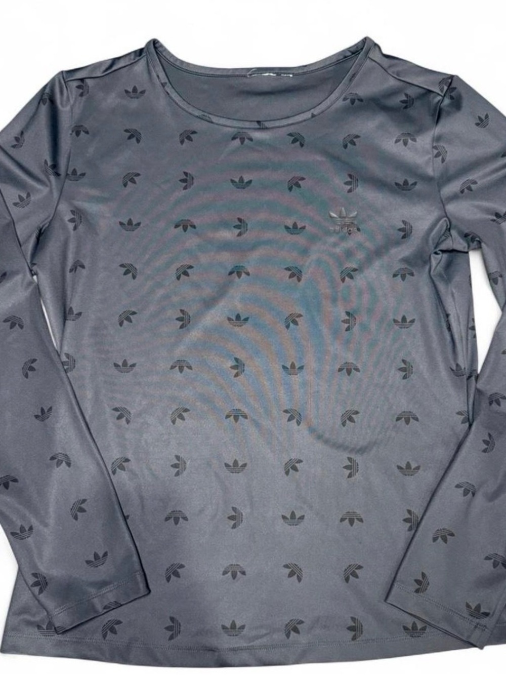 adidas Charcoal Grey Trefoil Long Sleeve Tee